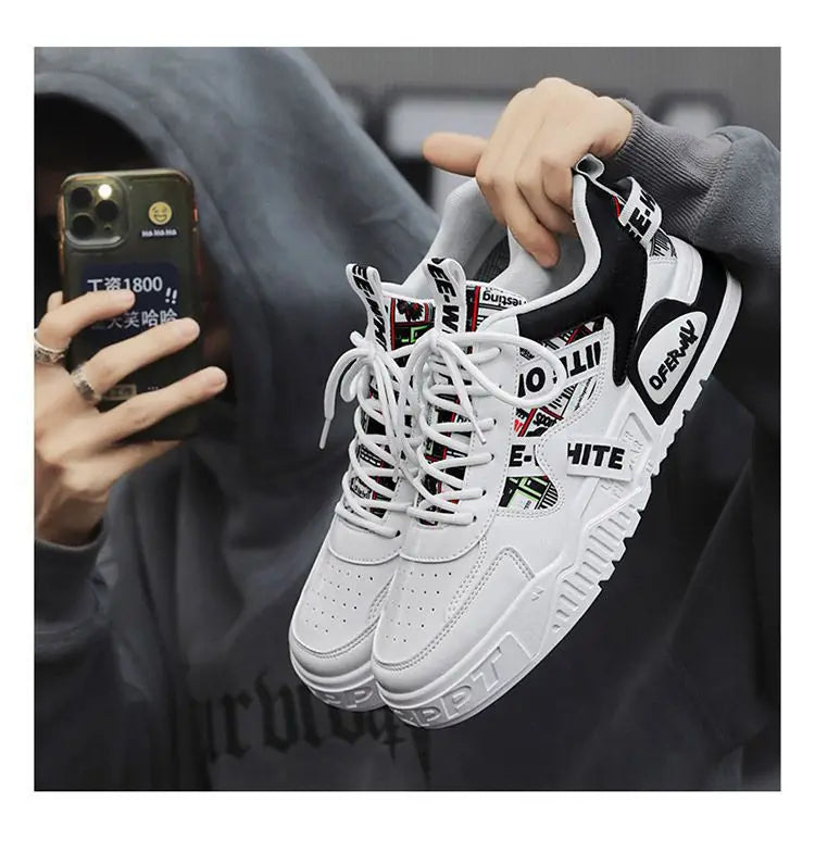 High quality Men's Shoes Breathable Men Walking Sneakers Shoe Leather Outdoor Running Shoes Lace-up Men Casual Shoes New Zapatos