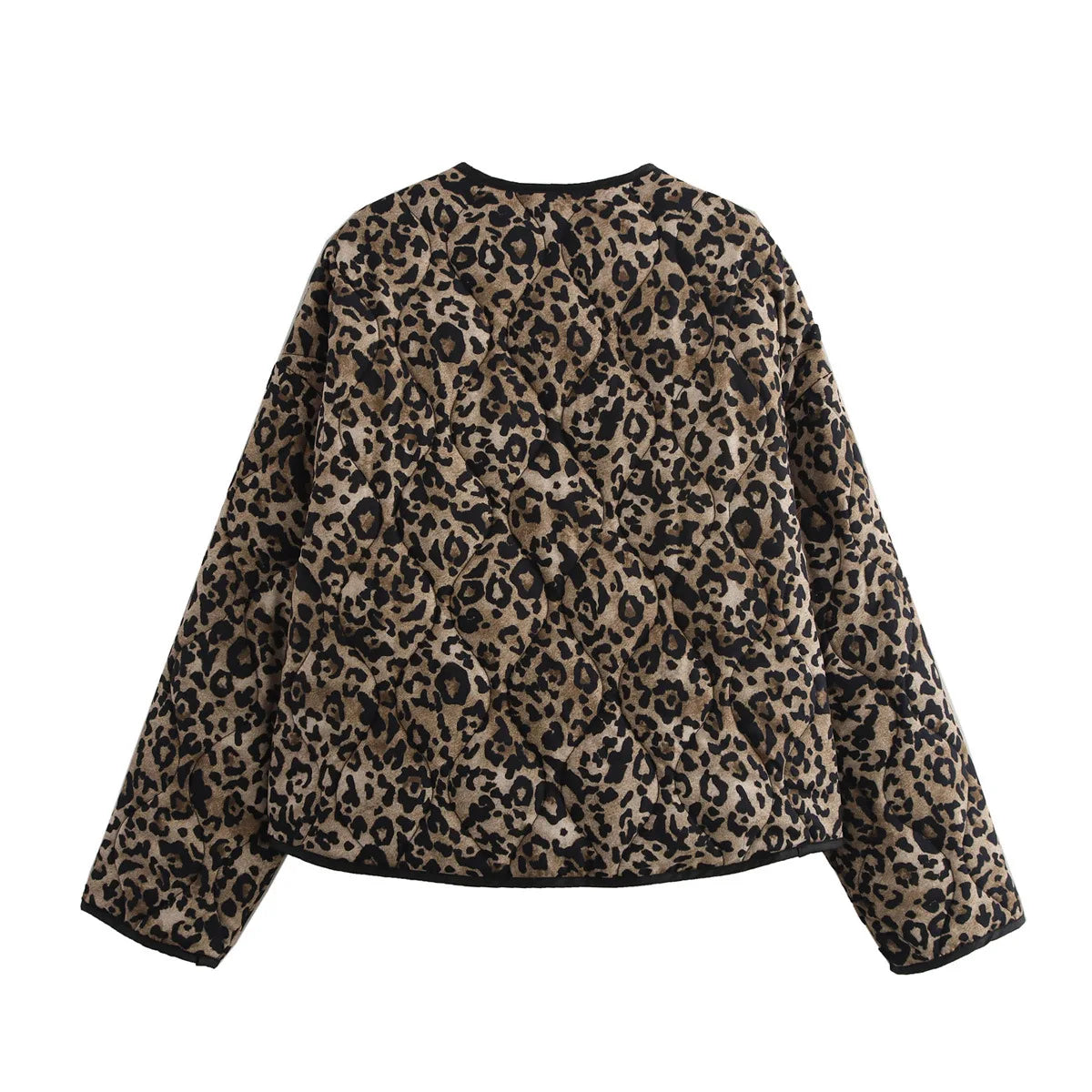 European and American style women's clothing 2025 fashion autumn and winter new item loose animal pattern printed cotton jacket