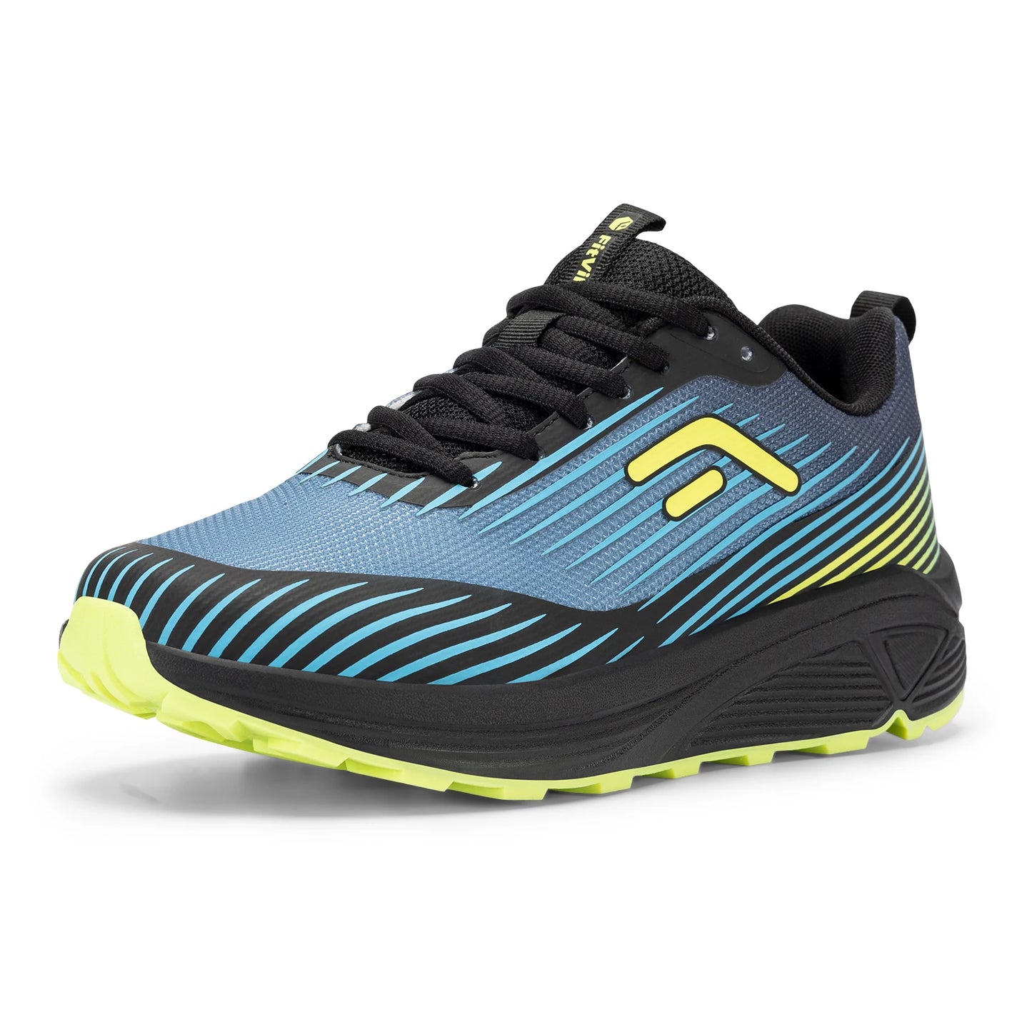 FitVille Men's Trail Running Shoes Outdoor Sneakers Wide Anti-slip Cushioning Lightweight for Swollen Feet with Arch Support
