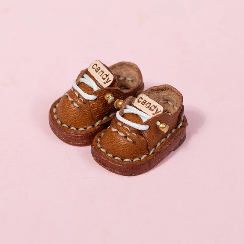 Ob11 Girl Doll Candy Shoes Fashion Holala Cowhide Flat Shoes For Boy, Obitsu11,Body9, Gsc, Ddf, Nendoroids, 1/12bjd Doll Shoes