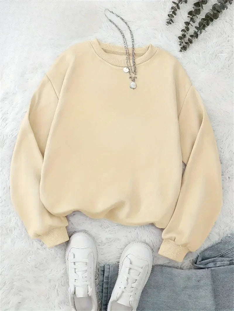 Oversized Cotton Hoodie Women Fleece Sweatshirt Casual Autumn Winter Pullover