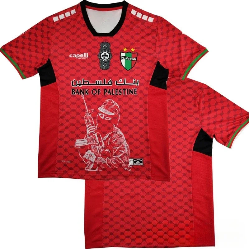 2025 new 3D printed Palestinian football jersey, T-shirt for men and women, quick-drying and breathable sports shirt.