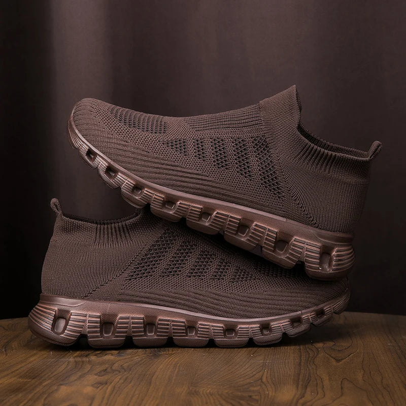 2025 New Men's Casual Sneaker Breathable Ultralight Slip On Shoes Mesh Sock Mouth Jogging Athletic Women Sneakers