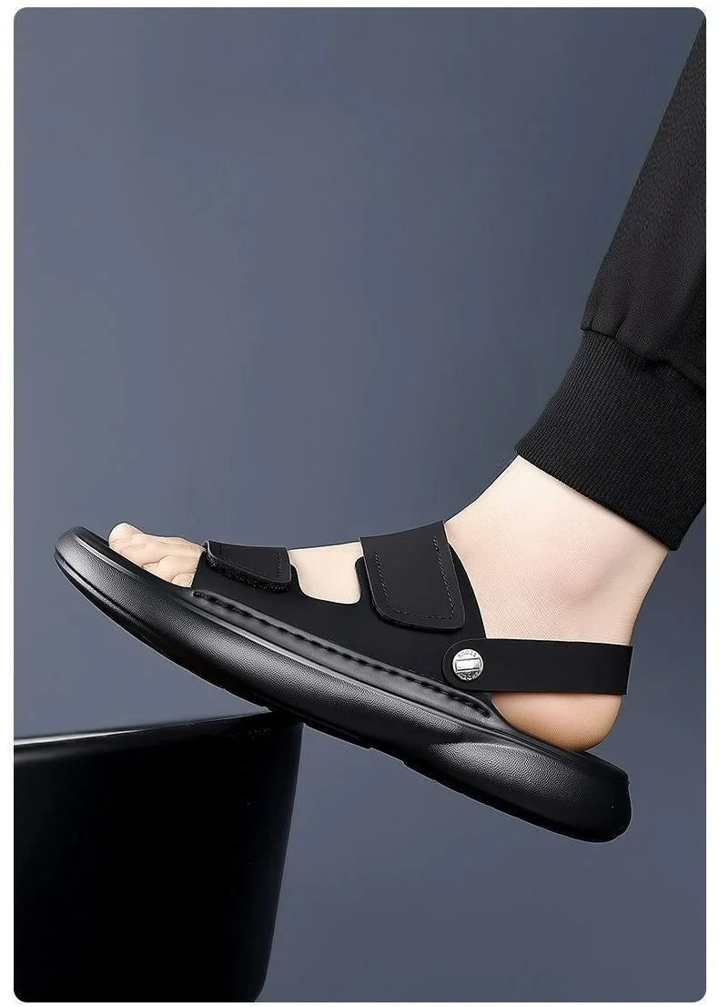 2026 New Men Sandals Casual Breathable Soft Sole Non-Slip Outdoor Fashion Beach Shoes Travel Slippers