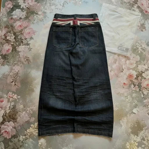 Men and Women High Waisted Washed Classic Style Baggy Denim Pants Commute Dressing Up Minimalism Straight Leg Jeans 2025