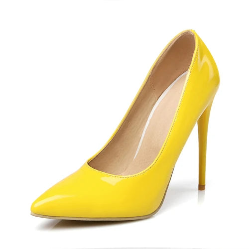 Fashion High Heels Women Pumps Shoes Brand Designer Point Toe Black Red White Nude Heeled Sexy Wedding Party Shoes Lady Big Size