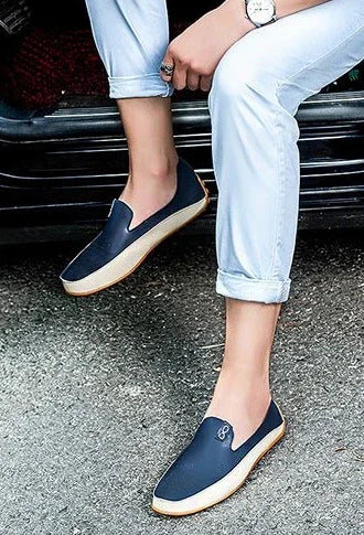 Moccasin Men's Leather Shoes Soft Casual Comfortable Male Shoe High Quality Fashion In Promotion Cheap Clearance Korean Style