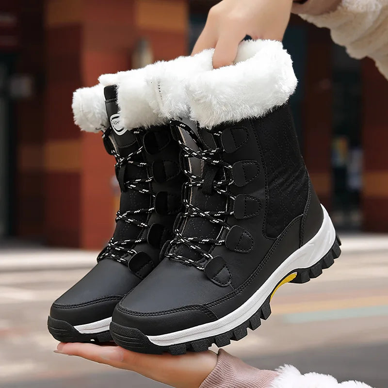 Winter New Women's Boots Plush Warm Women's Snow Boots Outdoor Non-slip Sneakers High Quality Waterproof Women Boots Botas Mujer