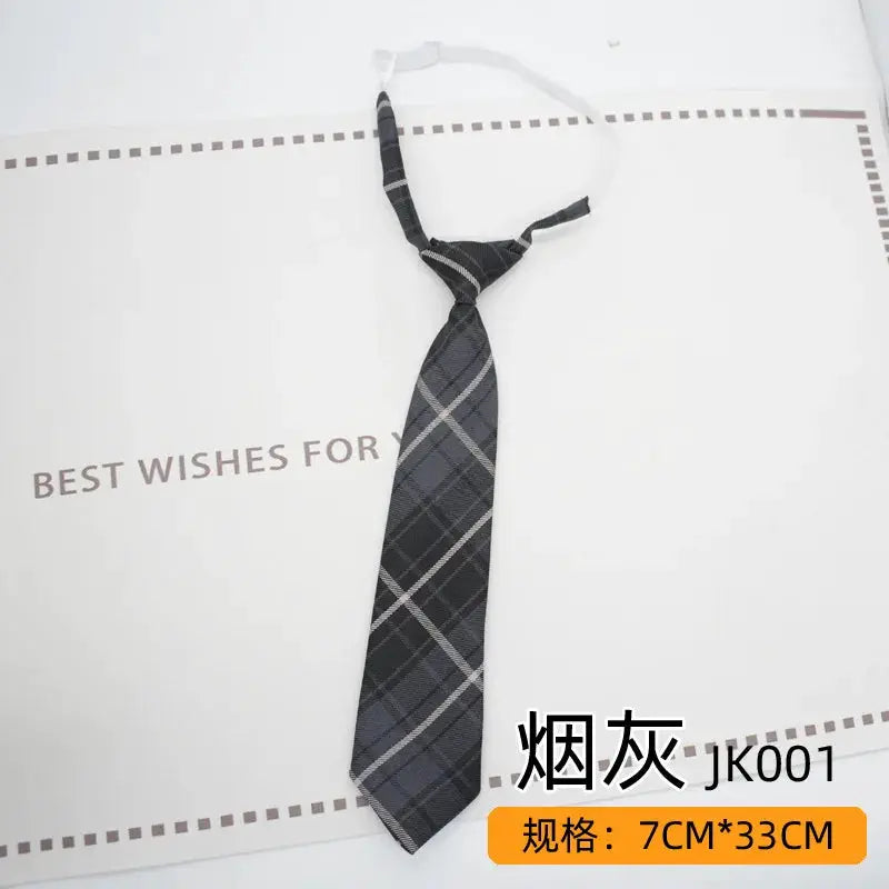 Trendy JK Ties Bowtie Women College Student Collar Neckwear Daily Shirt Accessories Cotton Plaid Bowknot Lolita Girls Lazy-tie BAZAARHUBO