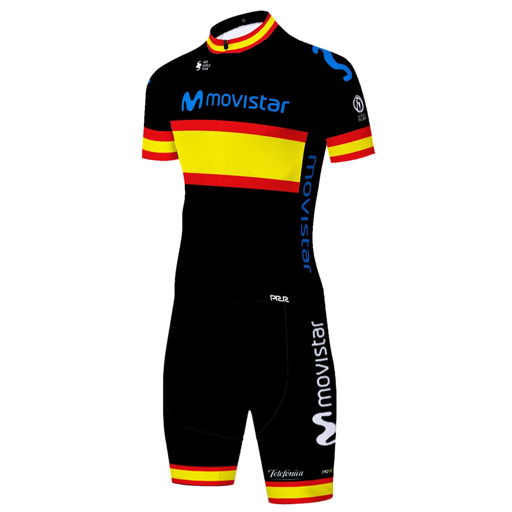 Movistar triathlon suit men Maillot Jumpsuit Road Racing Skinsuit Bike Jersey Sports Wear shorts cycling maillot cyclisme homme