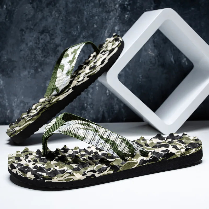 Casual Slippers For Men Flip Flops Beach Sandals Summer Non-Slip Flat Slides Men Slippers Indoor House Shoes Male Slipper Man