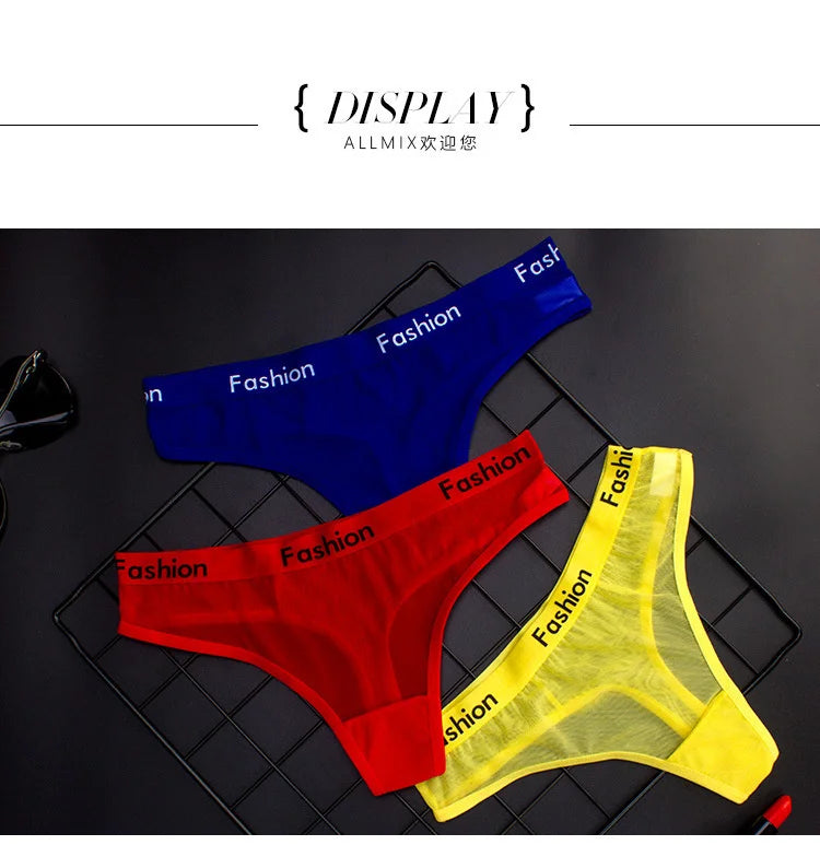 SP&CITY Sporty Style Sexy Transparent Underwear Women Crotch Cotton Briefs Soft Hollow Out Panties String Thong Sex Lingerie
