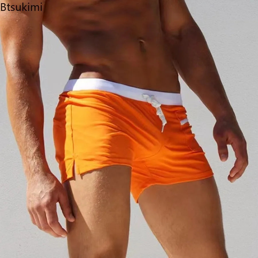2026 Summer Men Swimwear Swimsuits Swimming Sexy Shorts Trunks Mens Swim Sunga Beach Surf Board Shorts Briefs Swimming Trunks