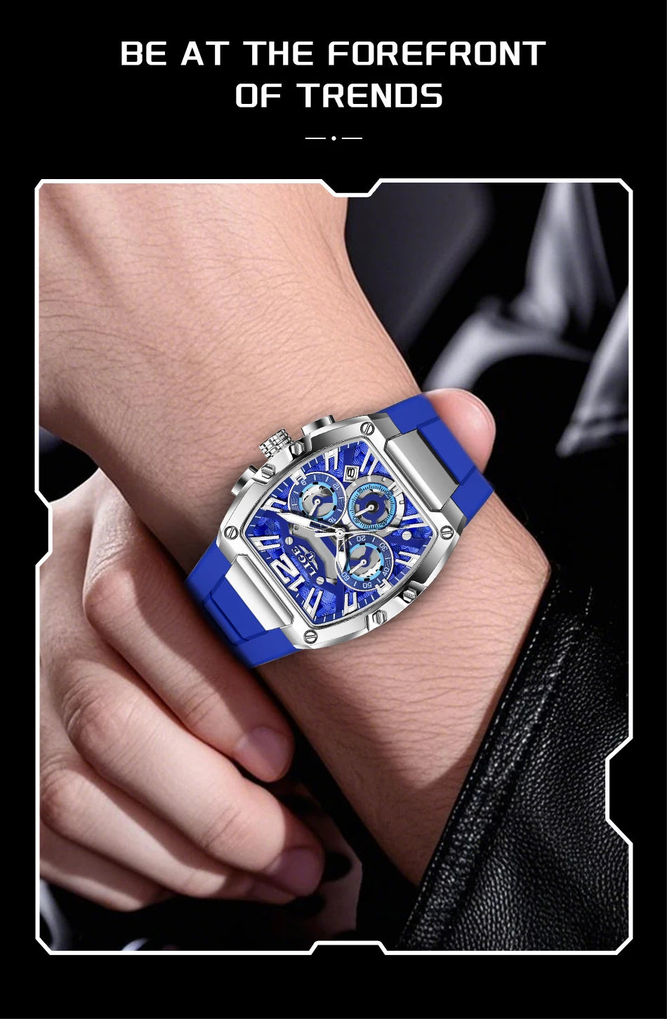 LIGE Fashion Simple Man Watch Casual Sports Military Waterproof Silicone Strap Luminous Quartz Watches for Men Chronograph Gifts