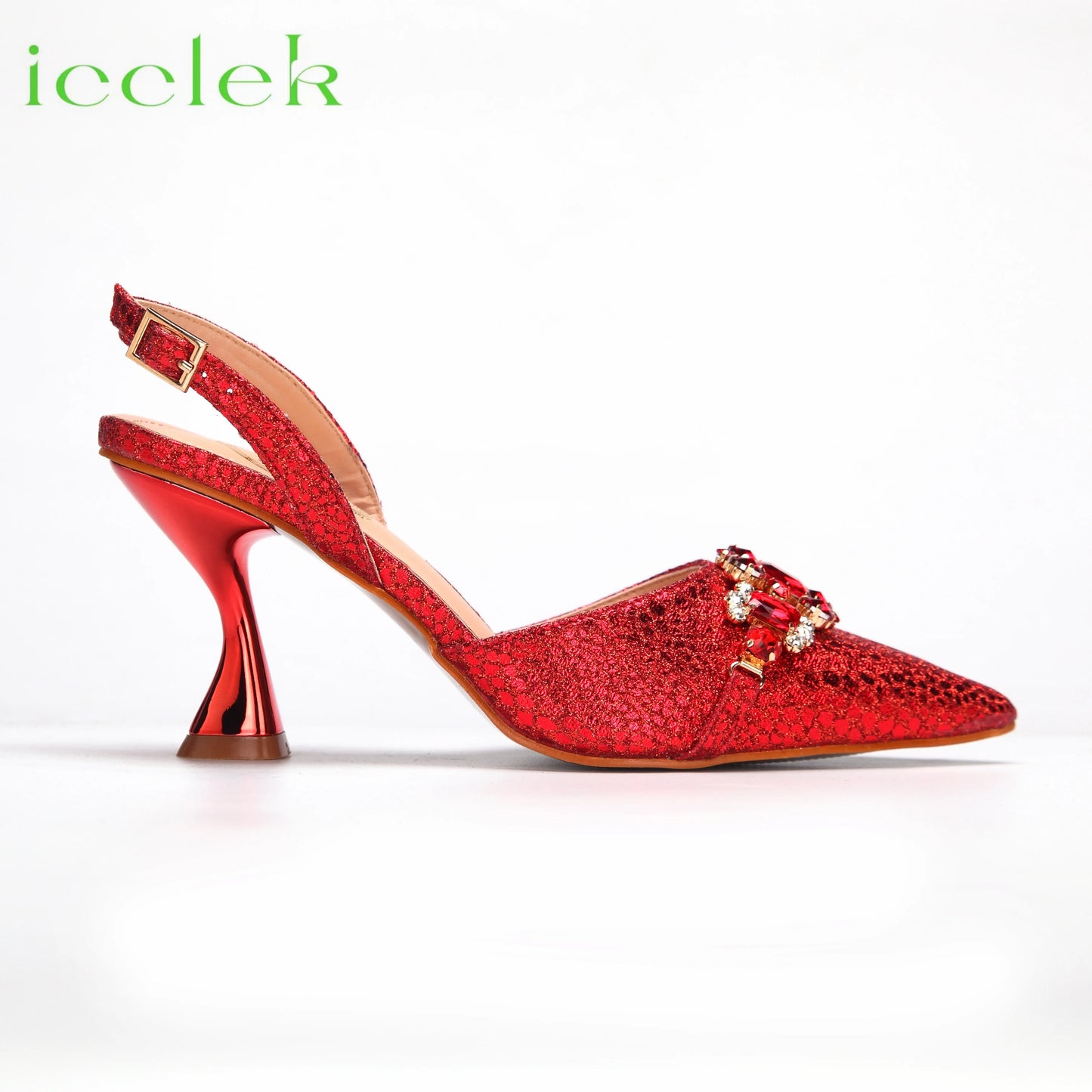 New Arrivals Special Design Pink Color African Women Shoes and Bag Set Pointed Toe Sandals for Wedding Party