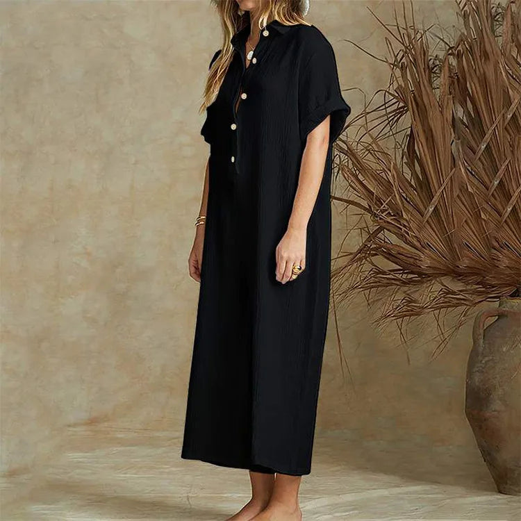 Elegant Autumn Casual Workwear Jumpsuit Cotton And Linen Women's Trousers Spring Autumn Office Lady Loose Jumpsuits Female