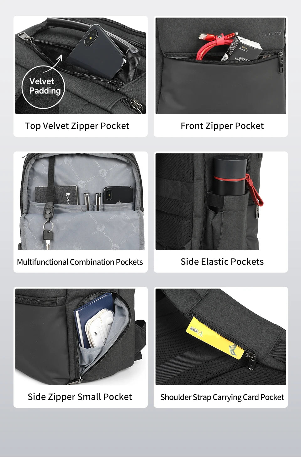 Tigernu Travel Backpacks For Men 15.6 17 19'' Laptop Backpack Male Business Backpack Bags For School Backpack Mochila Knapsack