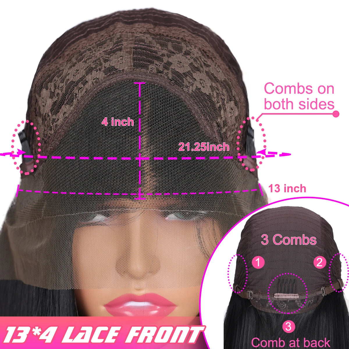 Short Bob Cut Deep Wave 13X4 Lace Frontal Synthetic Wigs For Black Women Cosplay Daily Party Preplucked With Baby Hair Hairline
