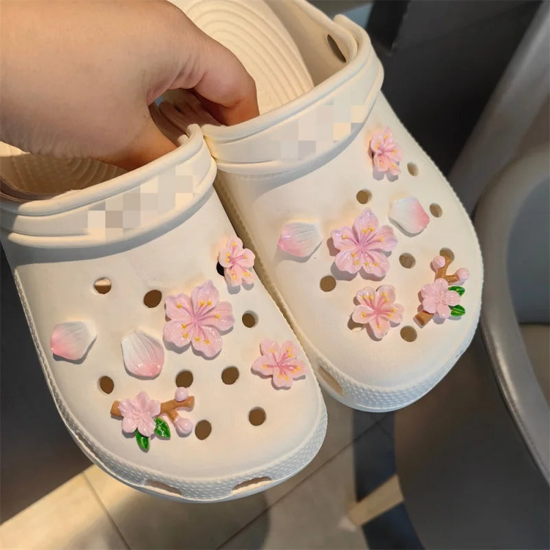 New Hot Fashion shoe Charms for Creative Branches and Flowers Clogs Shoe Buckle Cute shoe Accessories Decoration for Girls Gift
