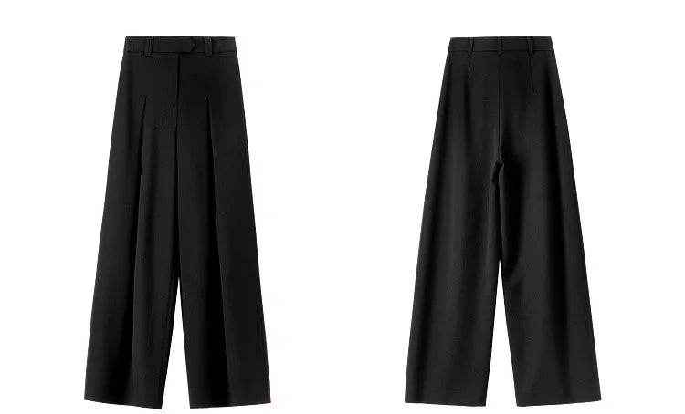 SENTUBILA Women Wide Leg Pants Office Lady Work Wear Trouser 2026 Spring Fashion Elegant Commute Full-length Pants 133K51993