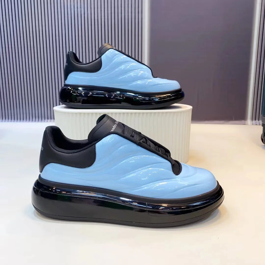 Handcrafted Leather Casual Sneakers Man Platform Trainers Unisex Originality Flat Loafers Men's Footwear
