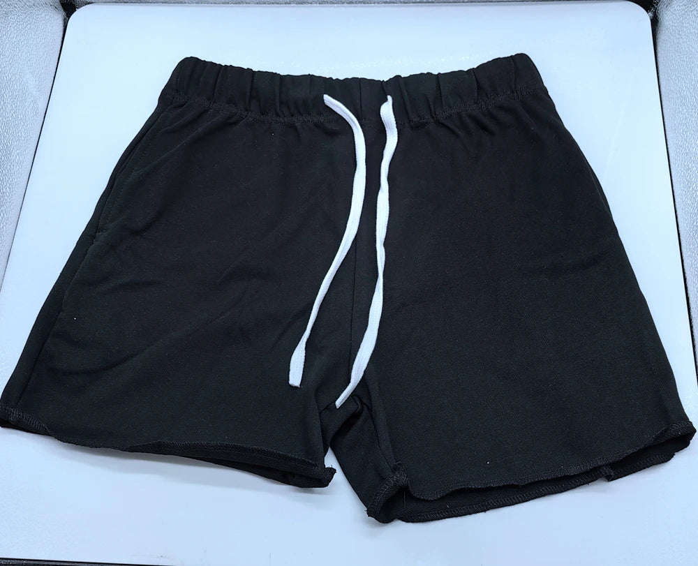 Mens Summer Cotton Sets Loose Sweatshirts Two-piece Kits Training Hoodie Pullover Hooded With Shorts Jogging Suits Streetwears
