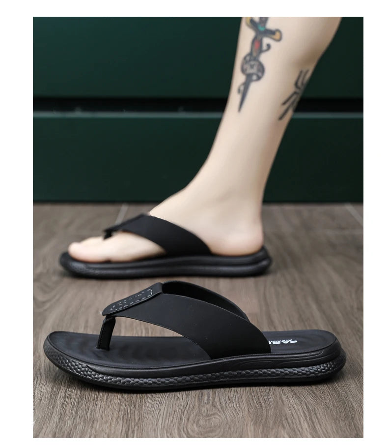 Summer men's high-quality outdoor casual slippers flip flops anti slip waterproof comfort beach shoes youth versatile sandals