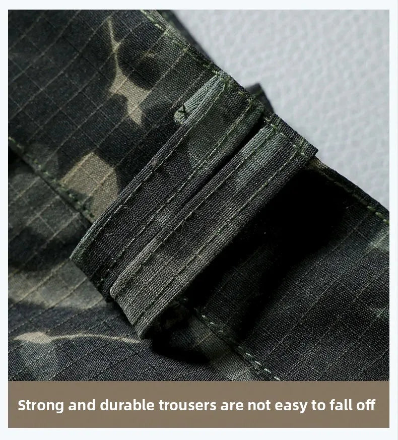 Water-Resistant Tactical Work Pants for Men Multiple Pockets Outdoor Military Fans Casual Pants Spring Autumn American Style