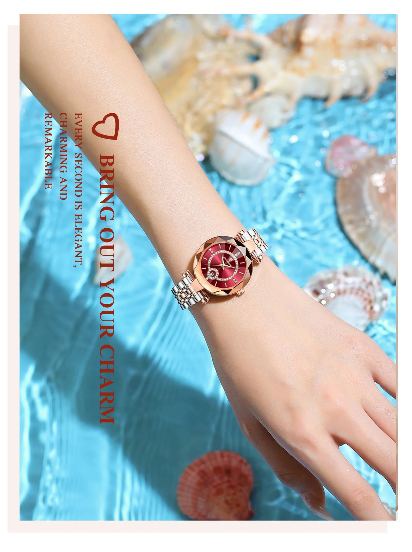 POEDAGAR Luxury Fashion Women Watches Waterproof Stainless Steel Date Diamond Ladies Watch High Quality Quartz Woman Wristwatch