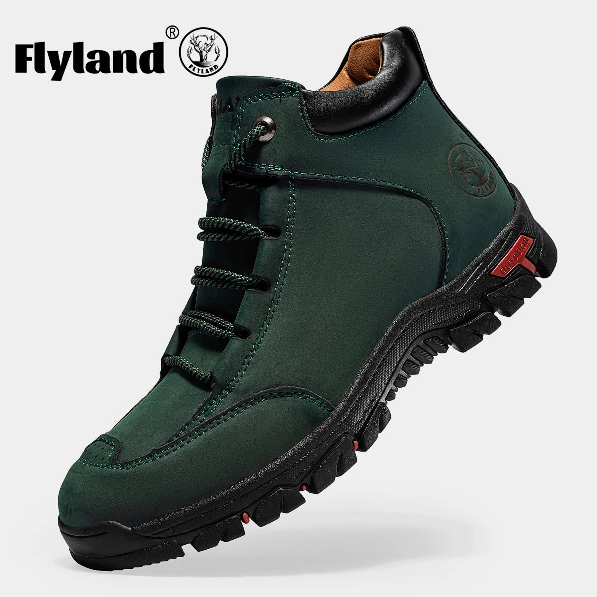 FLYLAND Men's Vintage Chukka Boots Top Layer Cowhide Leather Casual Work Office Shoes Fashion Classical Design