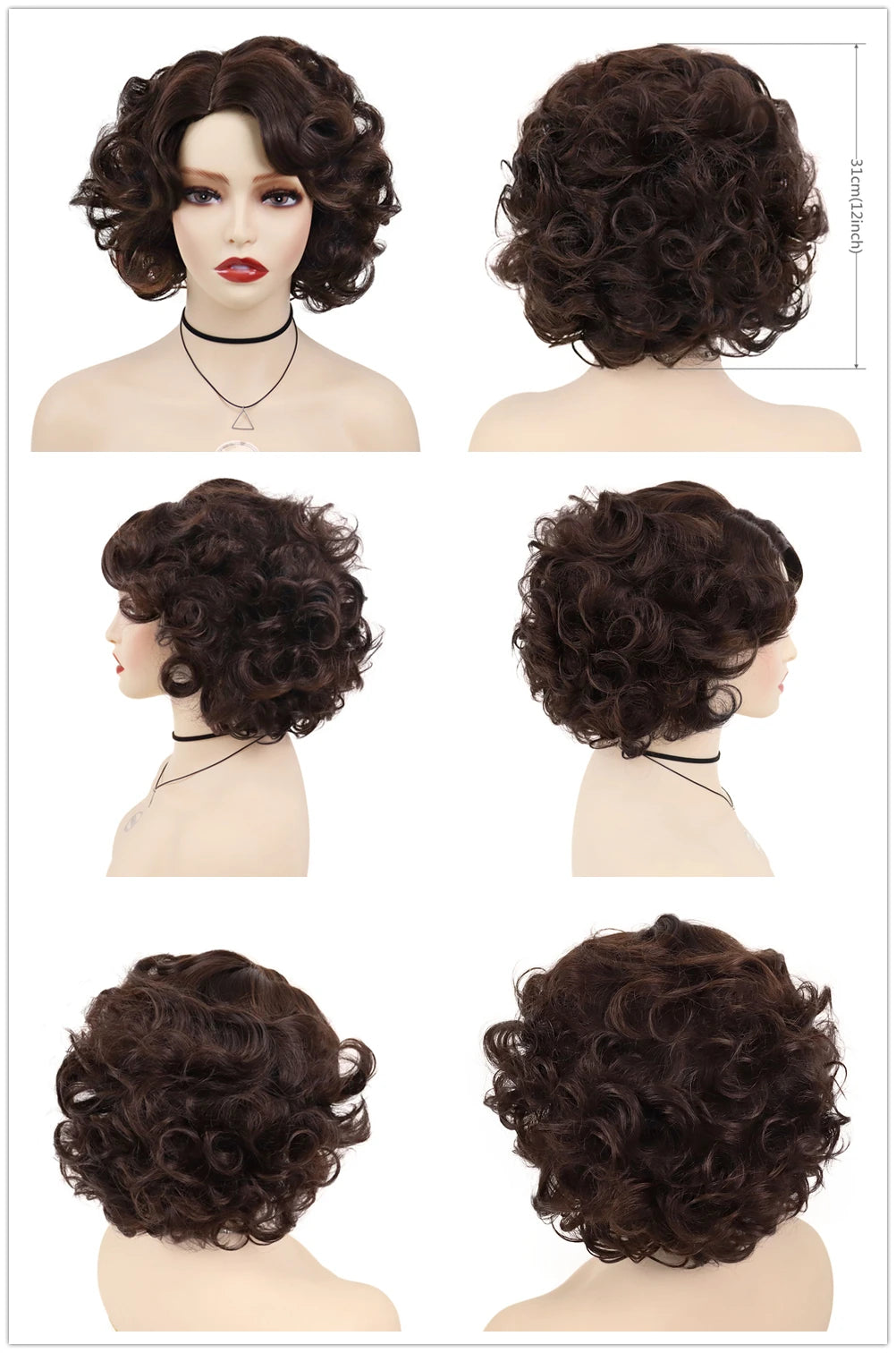 GNIMEGIL Synthetic Cosplay Wig Short Curly Hair Platinum Blonde Wigs for White Women Fluffy Curls Flip 60s Gatsby Hairstyle Wigs