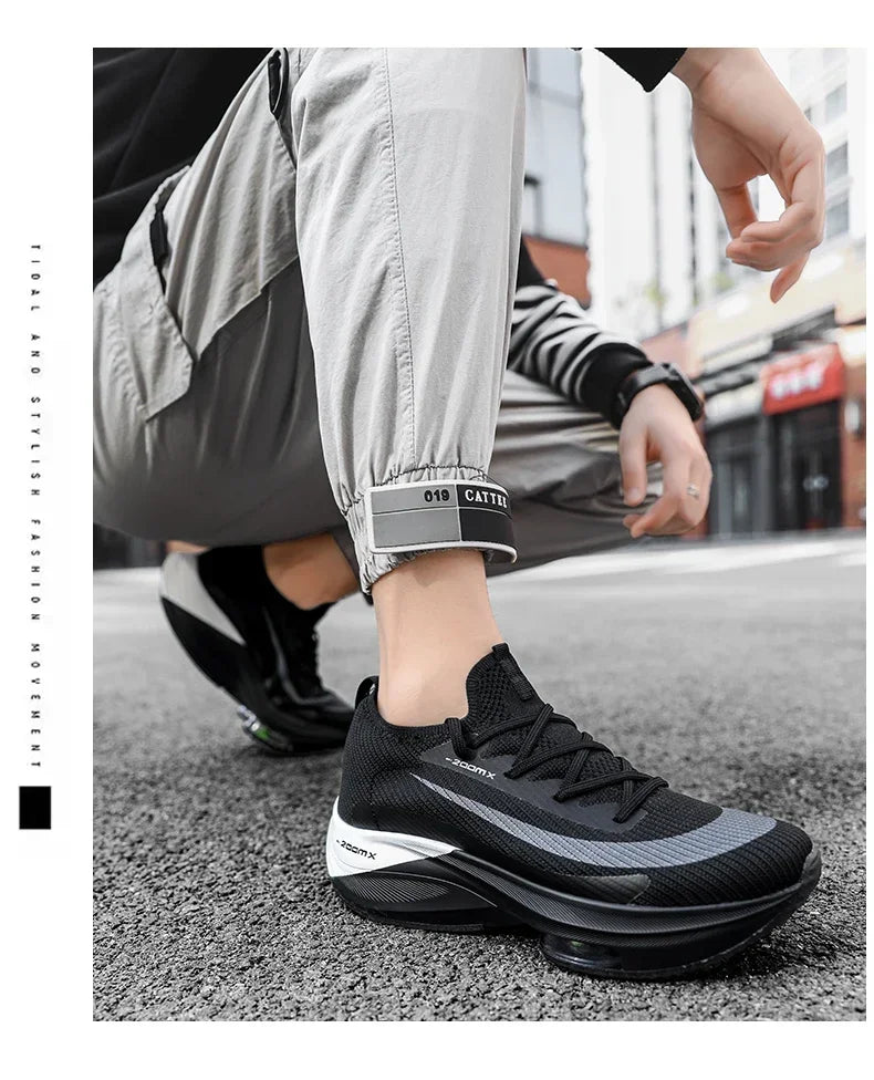 Men Running Shoes Air Cushion Breathable Training Lightweight Shoes Sneakers Marathon Women Comfortable Athletic Sports Shoes