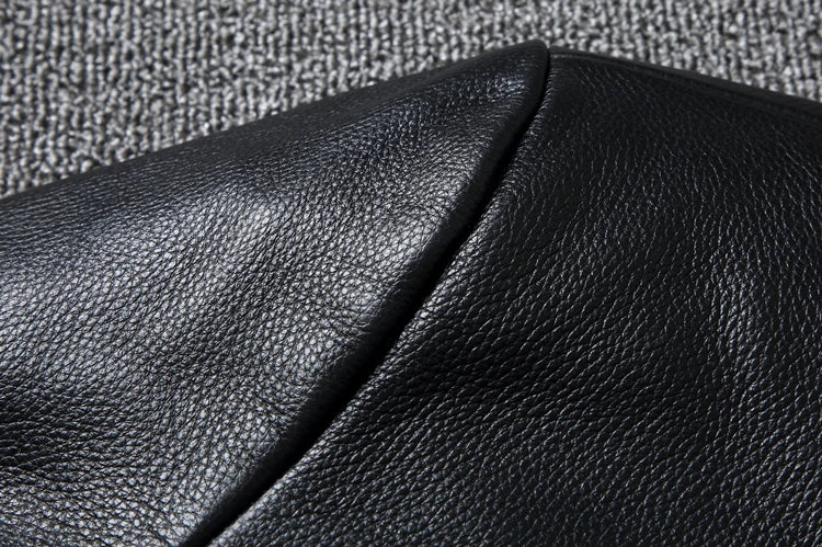 Black Brown Casual Mens Jackets Real Cowhide Genuine Leather Jacket Men Coats Autumn Chamarras De Cuero Para Hombre