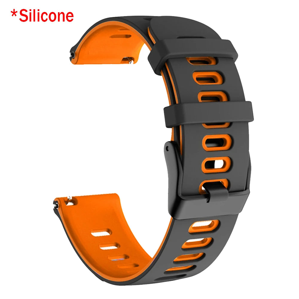 Replace Watchband For Garmin Venu sq 2 3 Vivoactive 4 5 6 Sport Bracelet Forerunner 570 165 265 255Music 20mm/22mm Leather Strap