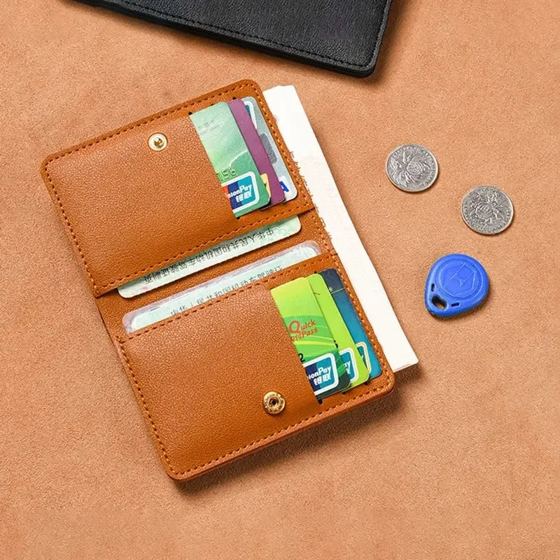 Ultra Thin Design Credit Card Holder Women Wallets Fashion Purses Small Wallet for Men Short Clutch Purse Money Bag Mens Wallet