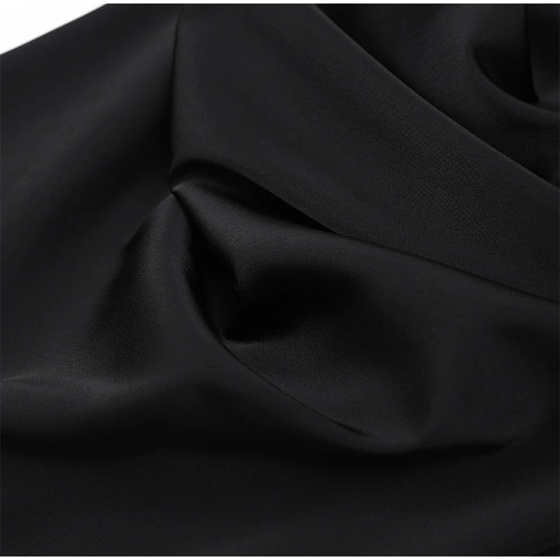 Solid Pleated Sling Dress Square Neck Sleeveless Off-shoulder Waist Cinching Slim Women Dresses Fashion Evening Party Gowns 2025