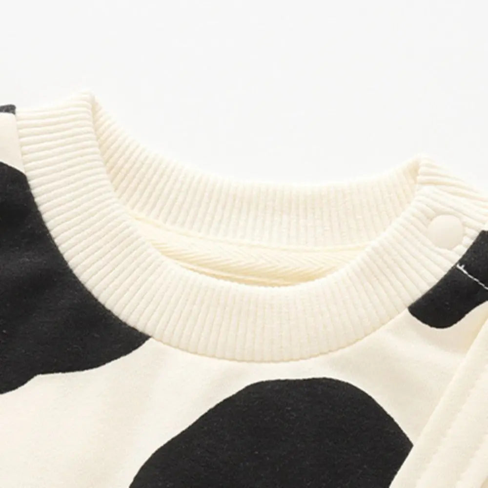 Kids Fashion Long Pants Cow Baby Romper Casual Outfit Infant False Two-pieces Jumpsuit Soft Cotton Newborn Jumpsuit Boy Girl