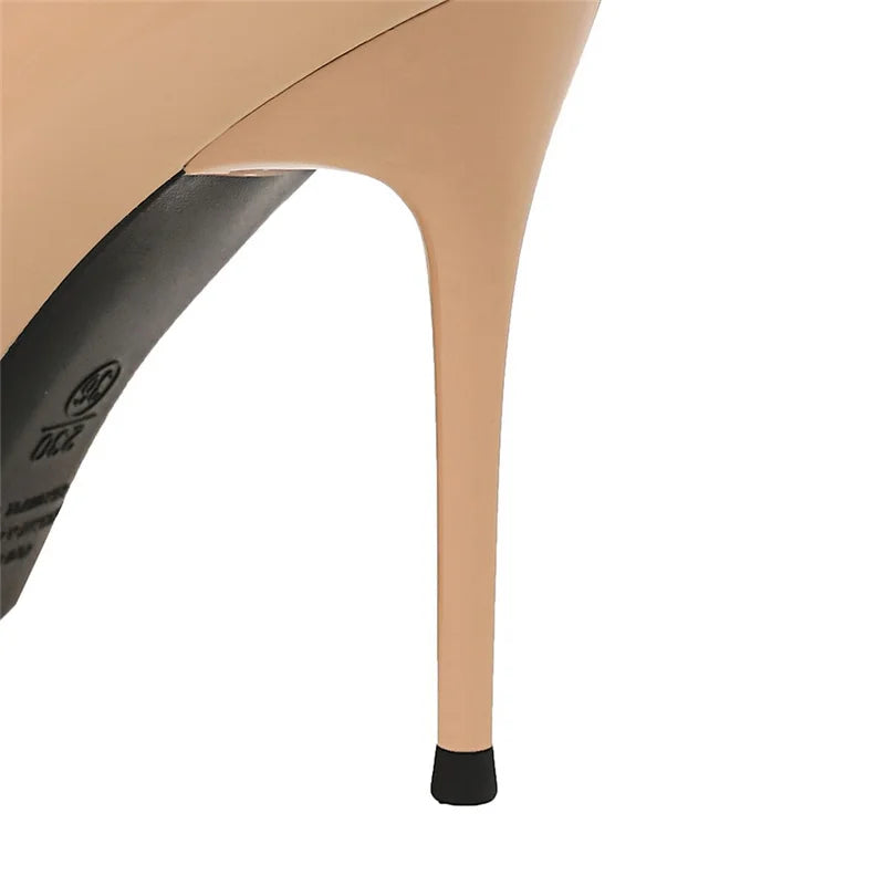 2023 Women Sexy 10cm High Heels Burgundy Nude Pumps Lady Stripper Stiletto Heels Glossy Leather Wedding Bridal Quality Red Shoes