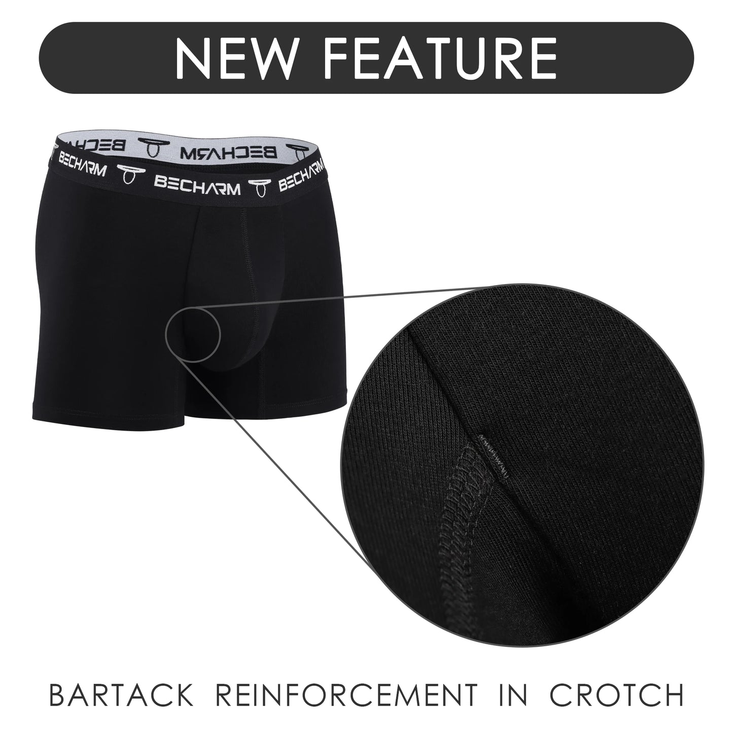 Mens Short Leg Underwear Soft Breathable Cotton Boxer Briefs Man 5 Pack Multicolor Trunks Underpants