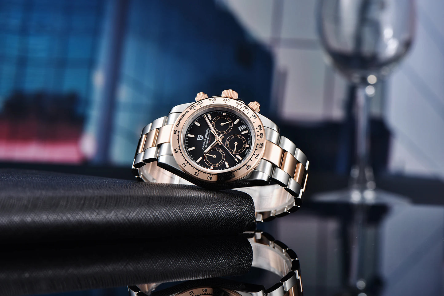 2026 New PAGANI DESIGN Rose Gold Chronograph Men's Watches Luxury Quartz Watch For Men Automatic Date Stainless steel Wristwatch