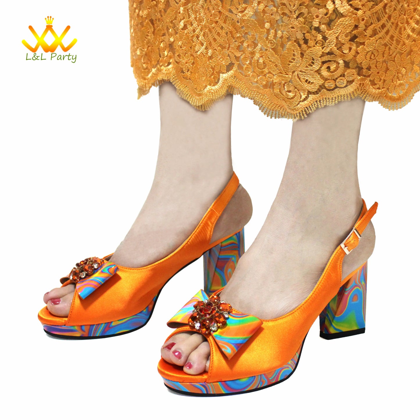 Coffee Color INS Hot Sale New Arrivals 2024 Italian Design Shoes Matching Bag Set Super High Heels Pumps for Garden Party