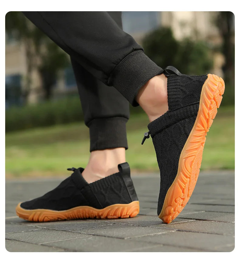 Minimalist Men's Barefoot Shoes Anti Slip Breathable Knitting Walking Shoes for Men Wear-resistant Lightweight Running Sneakers