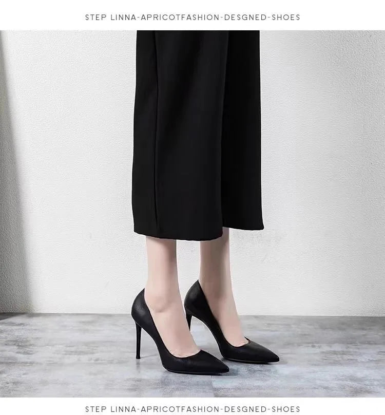 Purple Women Shoes Thin Stiletto Banquet Wedding Shoes 6-10cm Fashion High Heels Plus Size Sexy Pointed Toe Ladies Work Shoes