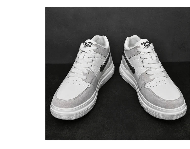Genuine Leather Height Increasing Elevator Shoes Men Woman Height Increase Shoes 6cm 8cm 10cm Man Sneakers Sport Casual Shoes