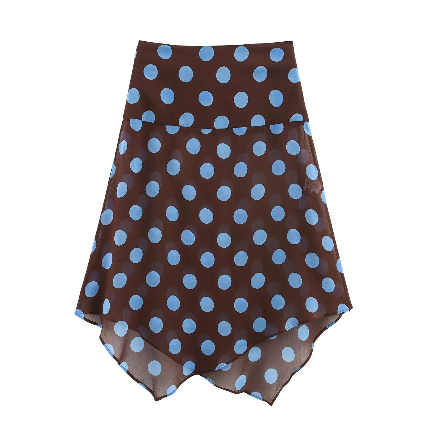 Polka Dot Printed Midi Skirts Two Piece Sets for Women 2026 Summer Chic Scarf Halter Top Suits Beach Woman 2 Piece Outfits