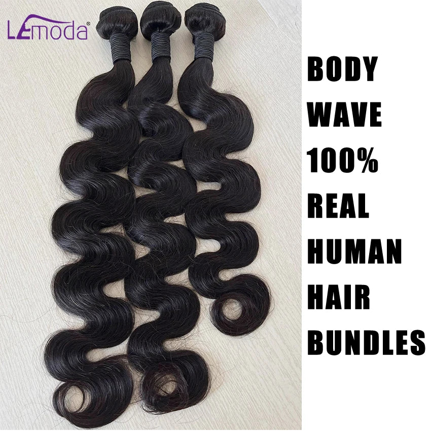 Body Wave Human Hair Bundles Hair extension 100% Human Hair Bundles Unprocessed Weave 1/3/4 Pcs/Lot Brazilian Lemoda Remy Hair