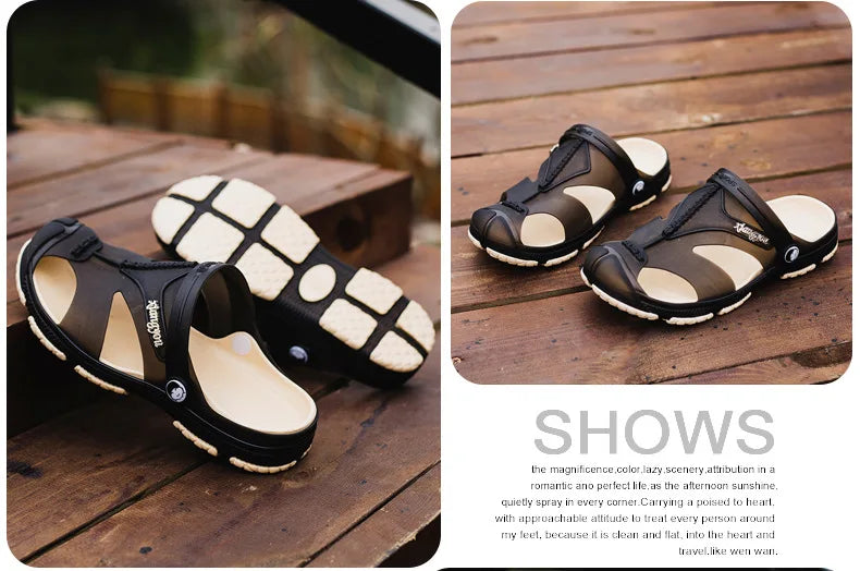 2023 New Men Outdoor Sandals Breathable Summer Beach Shoes Anti-Slip Comfortable Casual Slippers Walking Footwear Male Sandals