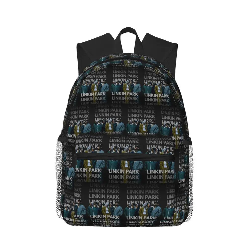 L-Linkin-S P-Park-S Band Student Backpack School Bag Hiking Travel Daypack for Boys Girls Fashion Bookbag Shoulder Bags