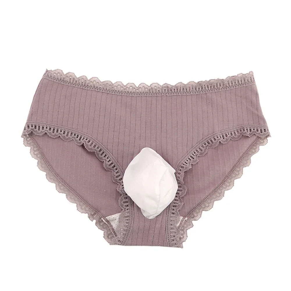 Sissy Penis Sheath Underwear Comfortbale Panties Pensi Pouch Underpants Gay Bow-knot Briefs Man Soft Lingerie Knickers