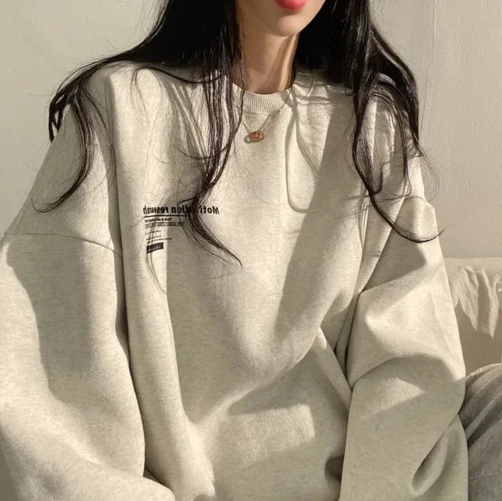 Women Sweatshirts Oversized Spring Hoodie Long Sleeve Casual Letter Print Loose Pullovers Harajuku Sweatshirt Female
